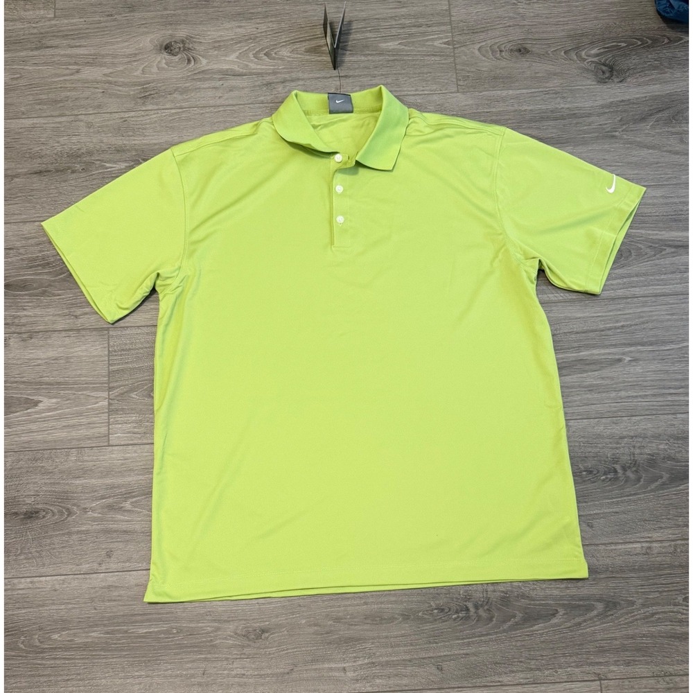 Nike Golf Dri‎ Fit Polo Shirt Mens XL Short Sleeve Green Stay Cool Athletic